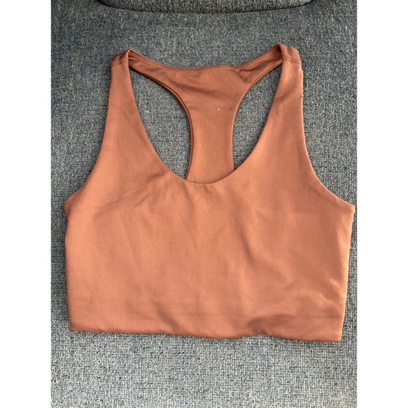 Zella Other - Zella Racerback Cropped Sports Bra Brown‎ Athletic Workout Yoga Size S